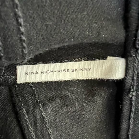 rag & bone Black Nina High Rise Skinny Jeans Cropped Zip Hem Stretch Size 27 - Picture 9 of 12